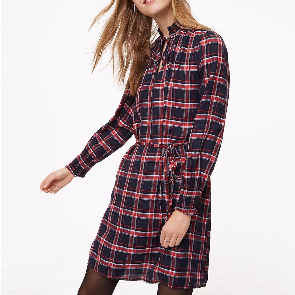 Plaid Tunic Shirt Dress
